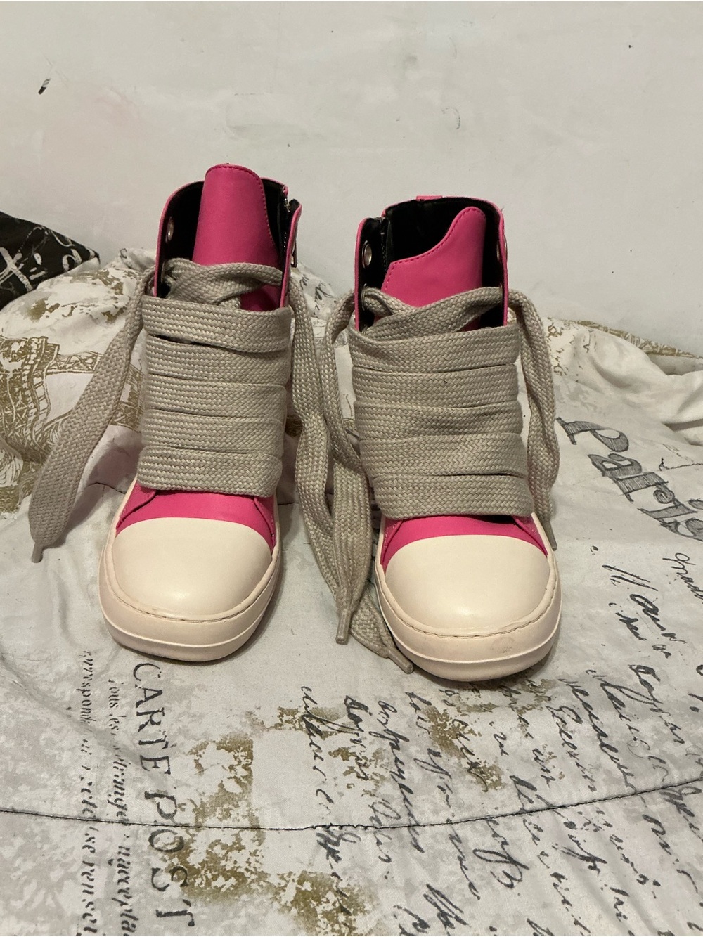 Amazon Women’s High-Top Sneakers in Pink and Cream